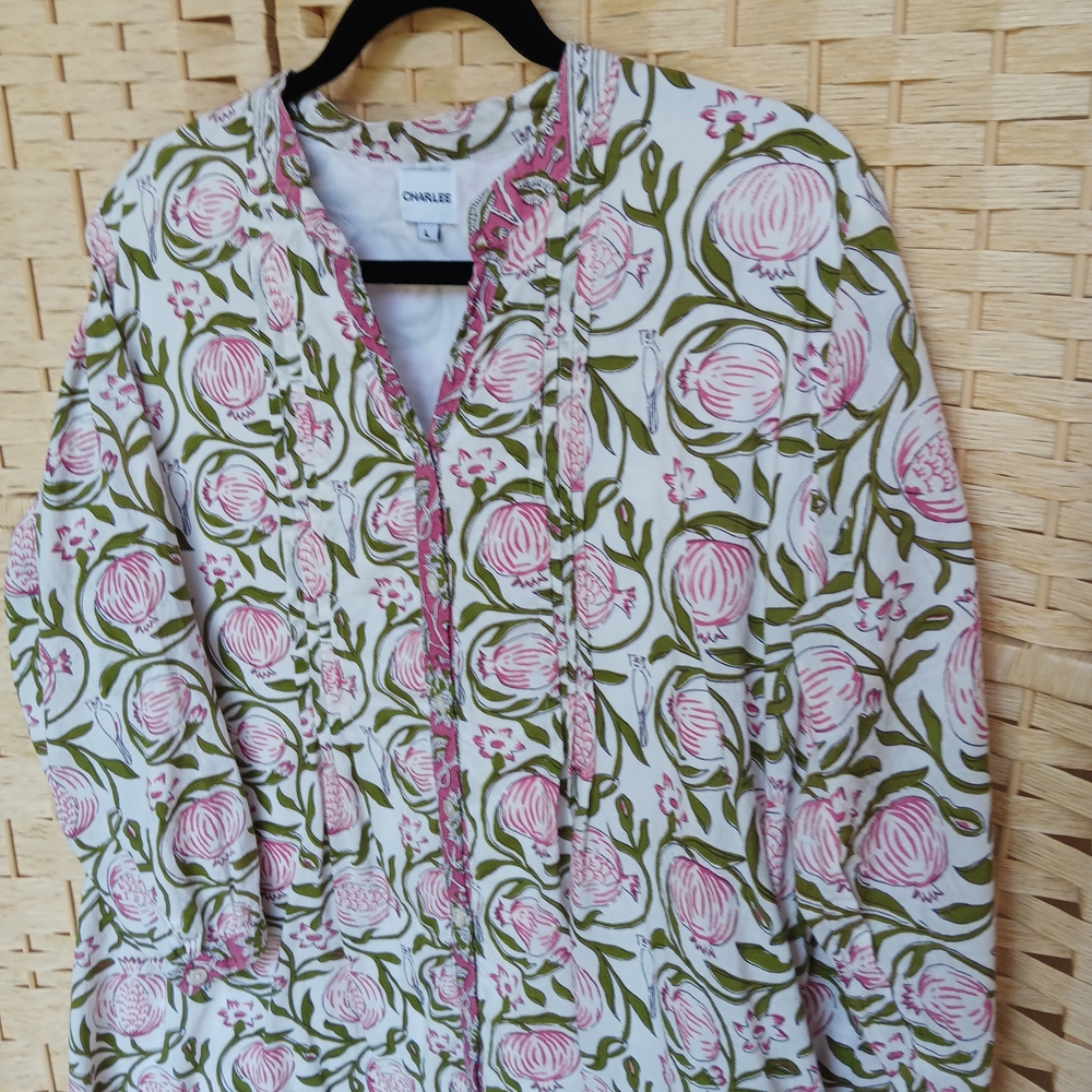 Chanel Floral Pink and Green Dress - Picture 5 of 14